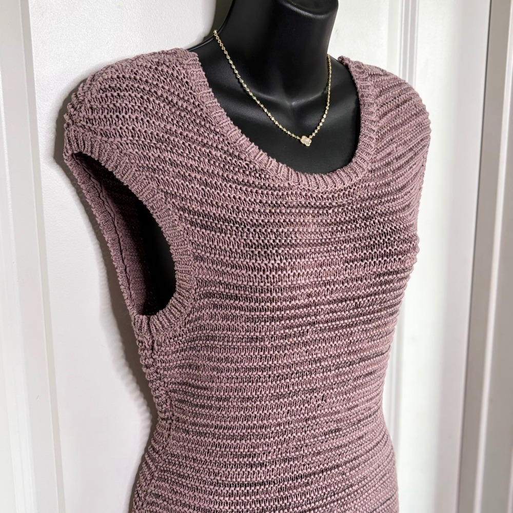 Zara Knit Lace Up Back Sleeveless Top Women's Medium Pink Open Back NWT Chic